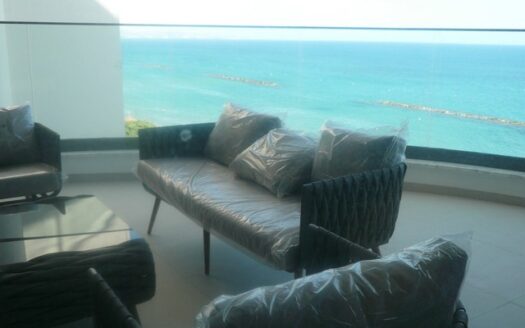 3 Bedroom spacious beachfront apartment furnished with pool, sauna and gym