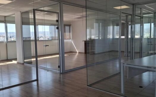 500m2 office with glass partitioned offices